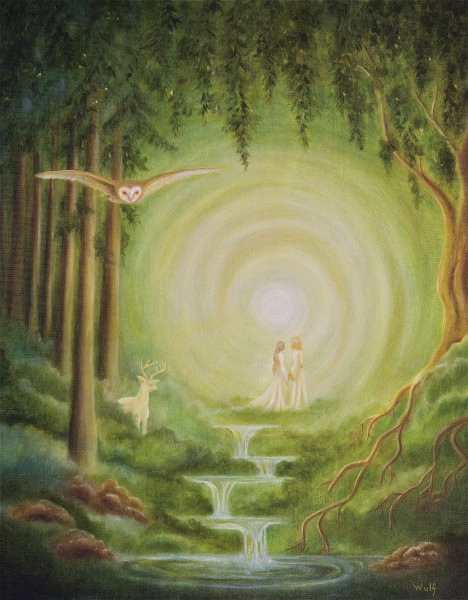 Between the Worlds copyright Bernadette Wulf - standing at the crossroads