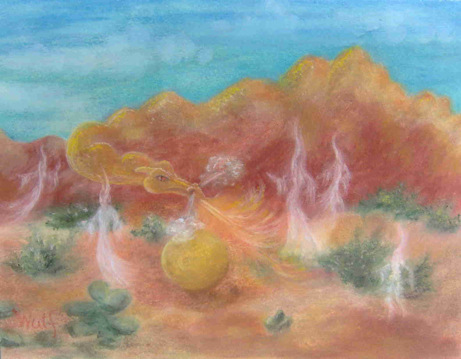 desert dragon and faeries of Tuscon AZ with pearl of great price